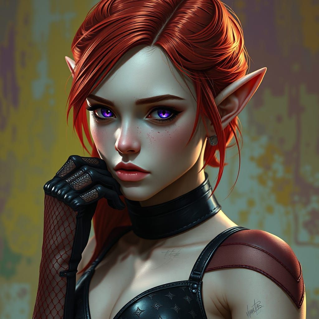 Ethereal Elf Maiden in Hyperrealistic, Splash Art Style