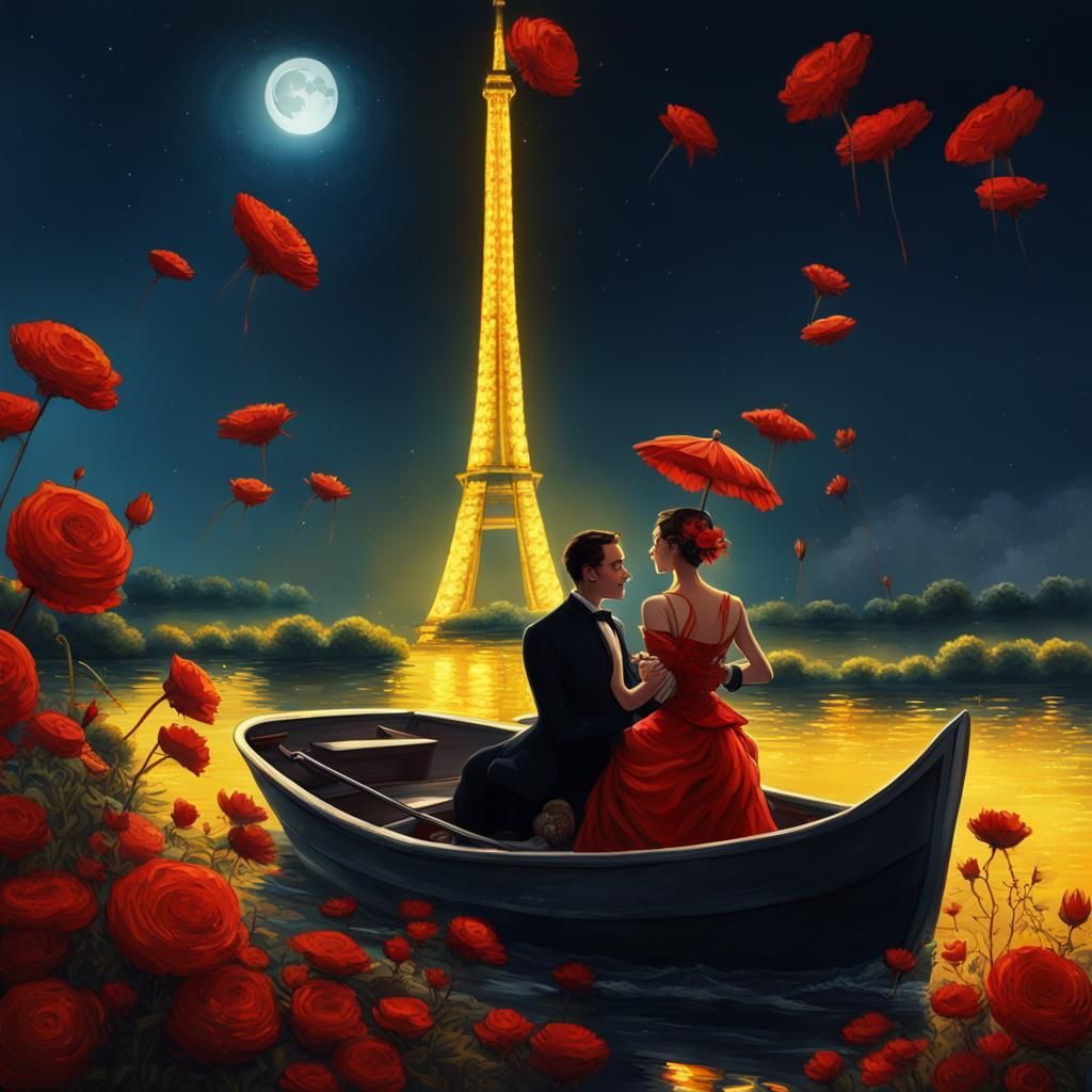 Romantic Midnight Boat Ride Near Eiffel Tower