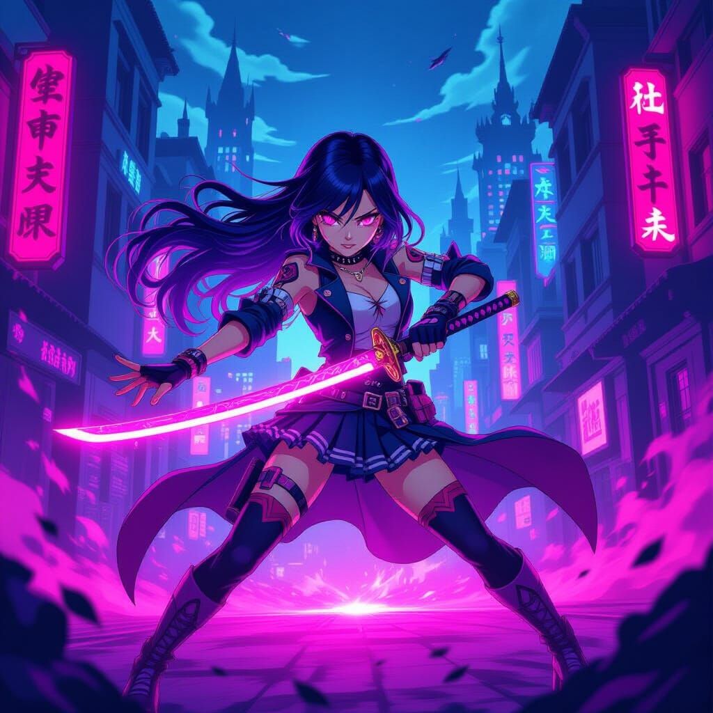 Zoey K-Pop Demon Hunter Anime Style