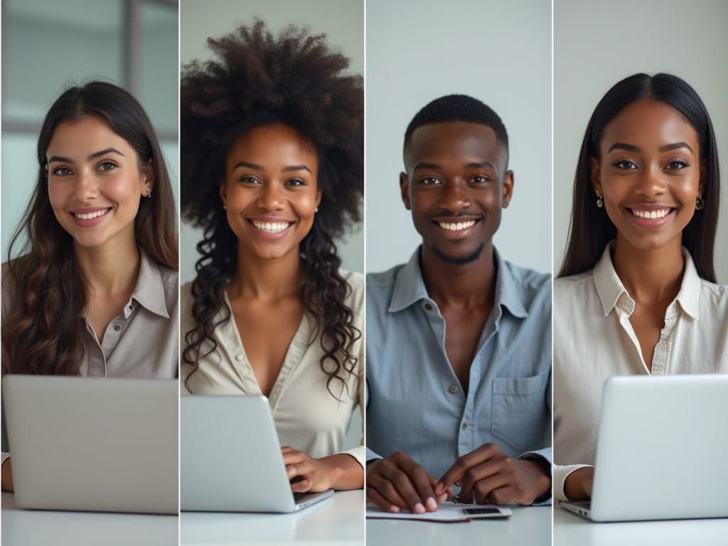 Realistic Photo of Digital Marketing Team at Work