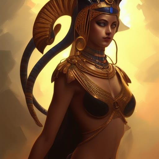 Bastet: Goddess of Death, Hyperdetailed Portrait