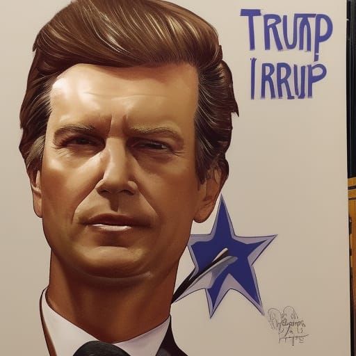 Detailed Portrait of Donald Trump in Art Nouveau Style