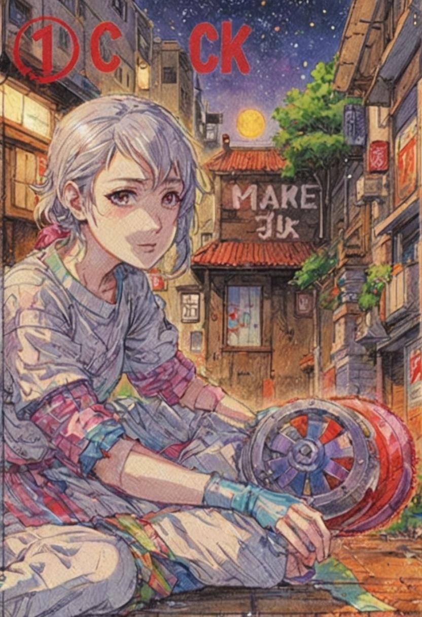 Polychromatic Anime Key Visual in Manga Style