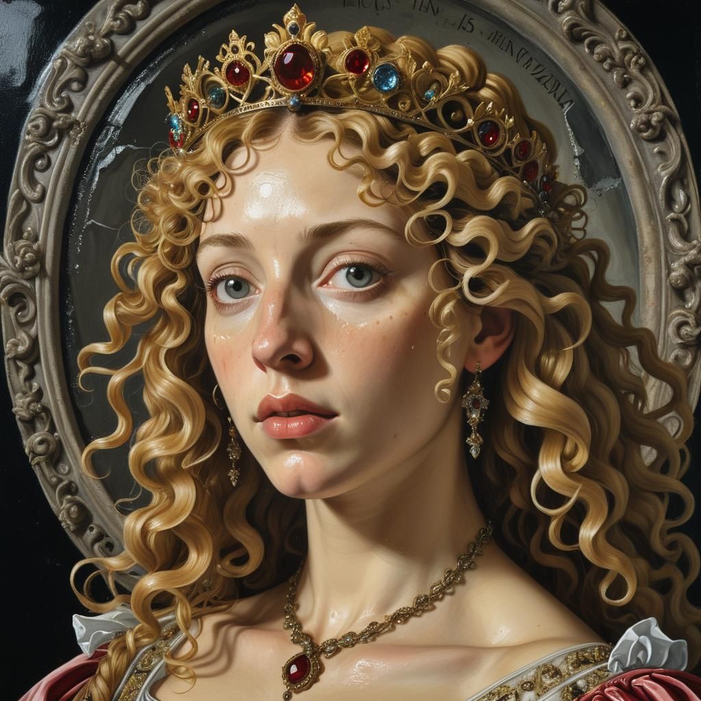 Lucrezia Borgia Portrait in Botticelli Style
