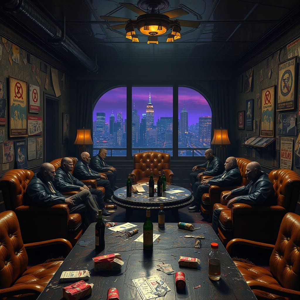 Dark Fantasy Conference Room Chaos