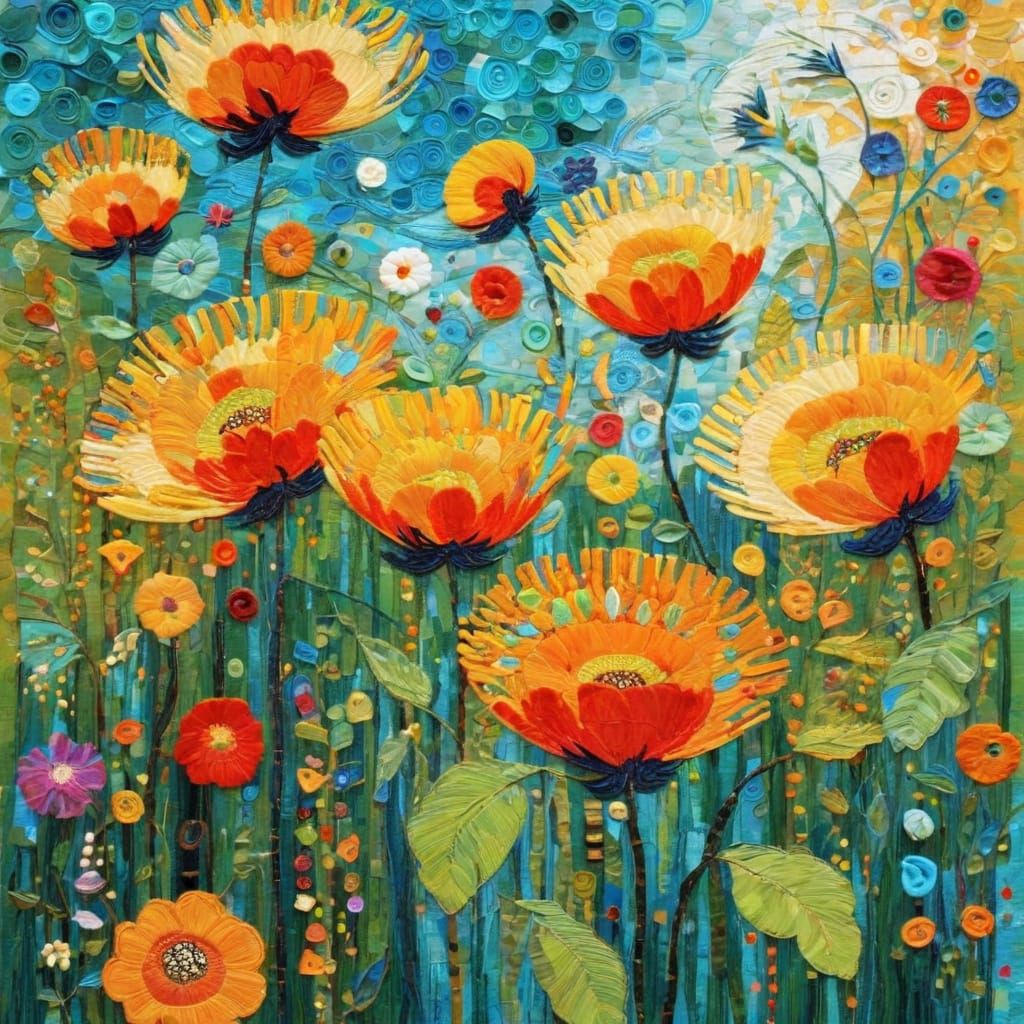 Embroidery Art in Decorative Style