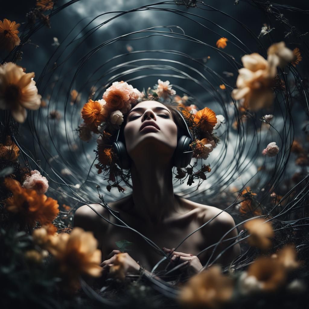 Epic Dark Photo of Cable Figure with Saturn Rings