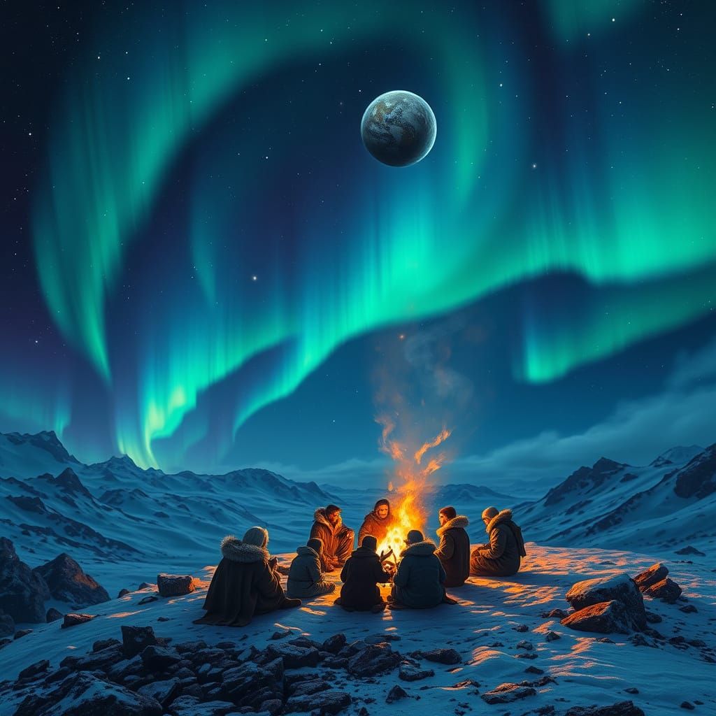 Ethereal Night Sky with Northern Lights and Adventuring Part...