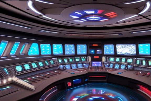Star Trek Control Room: Hyperrealistic Digital Concept Art