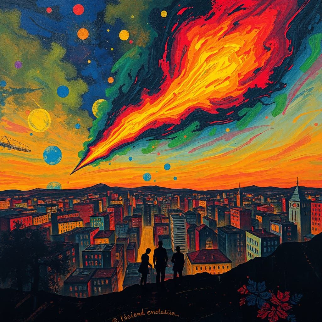 End of the World: Abstract Expressionist Batik