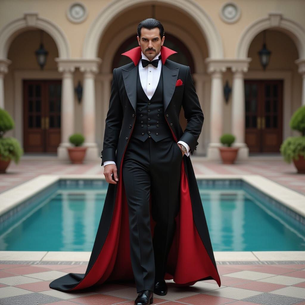 Dracula on Temptation Island: A Humorous AI Rendition