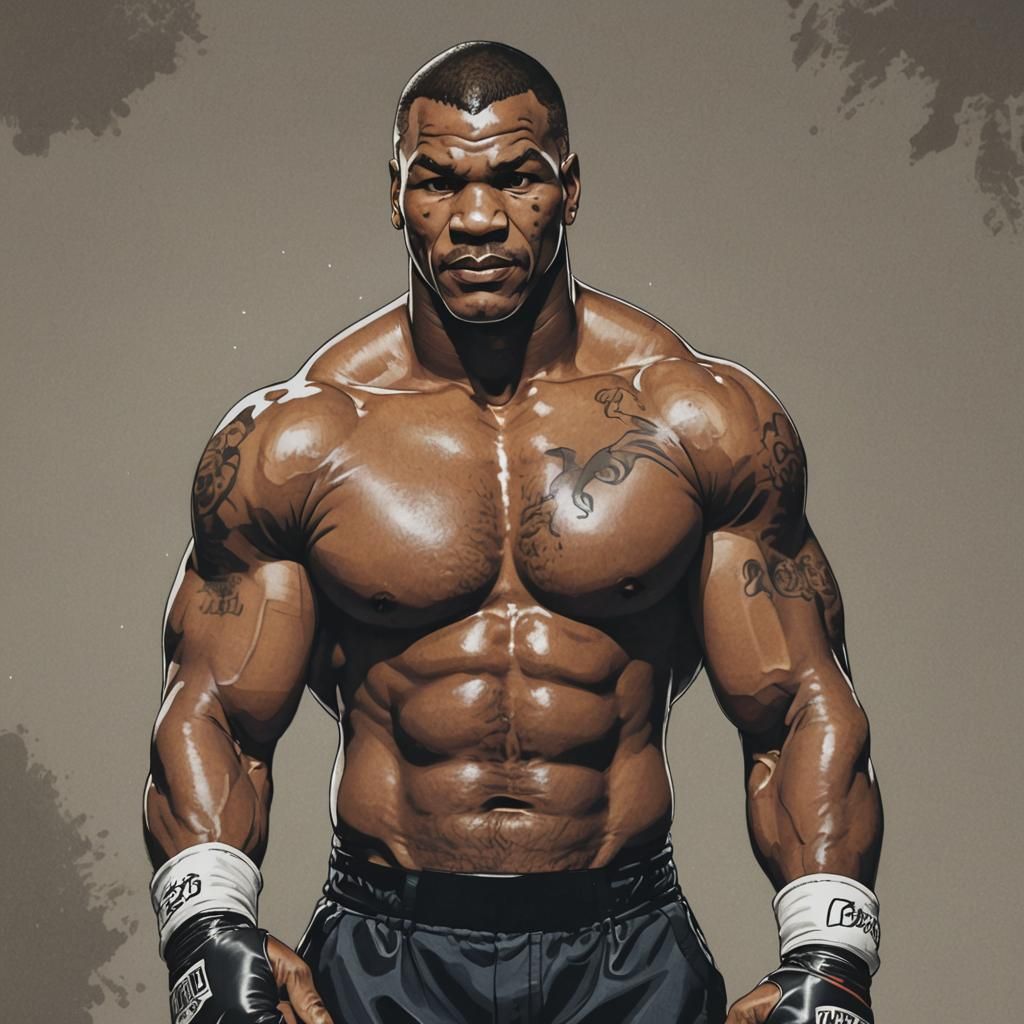 Mike Tyson: Cel-Shaded Anime-Style Manga Scan