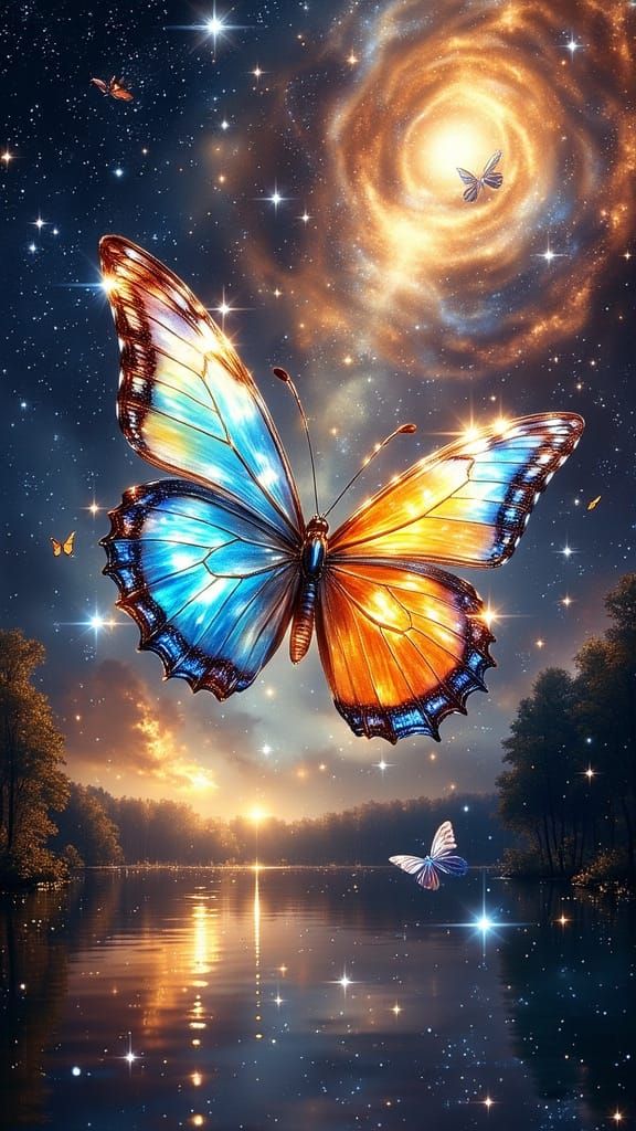 <lora:Exquisite Flux:1.0> Digital art butterflies digital pa...