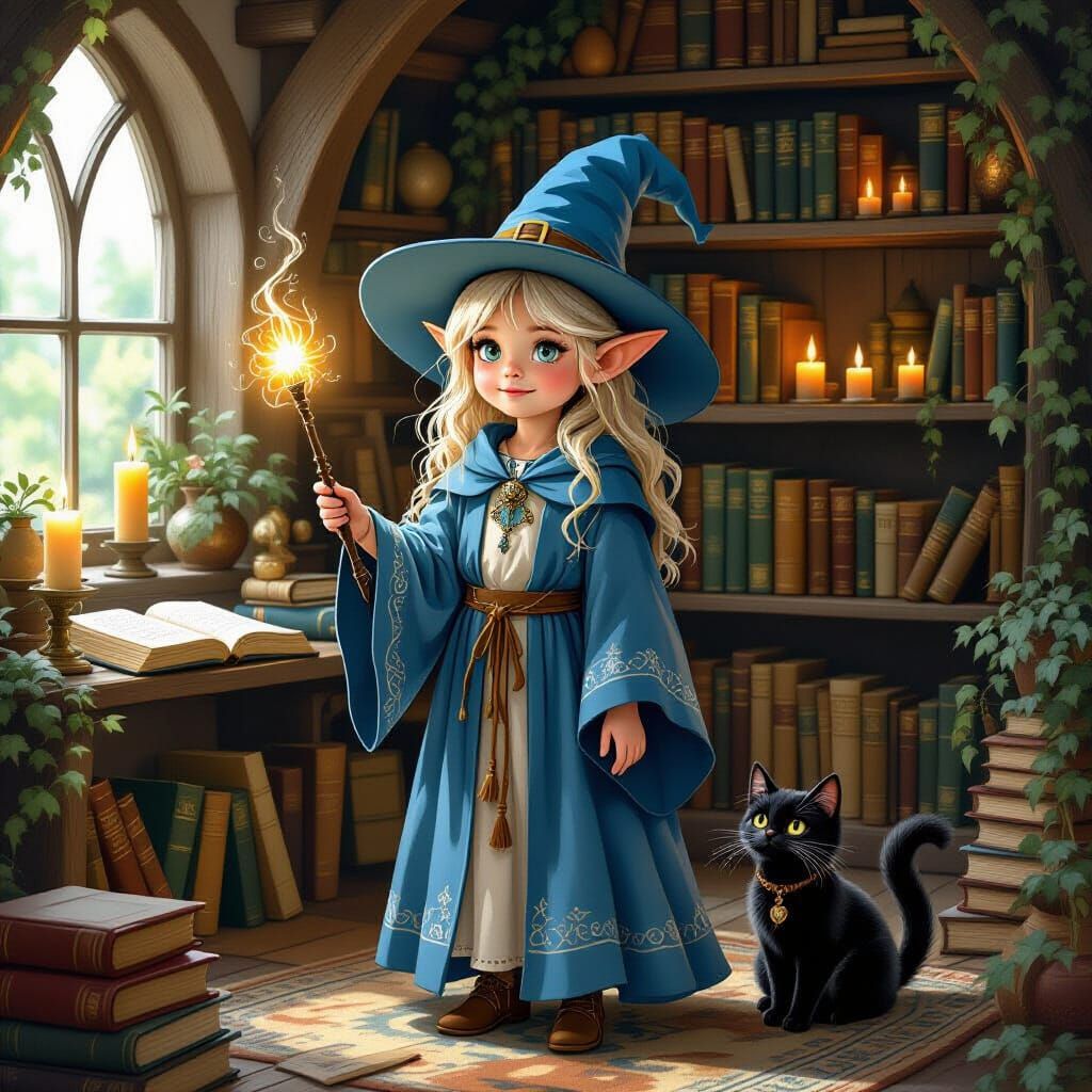 Eilistraee The Blue with her familiar