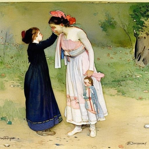 Eeyore's Daughter's Resurrection: A Watercolor Painting