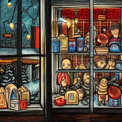 Drawing of the saddest Hanukkah.