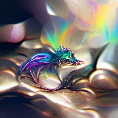 Iridescent Dragon Shimmers with Color