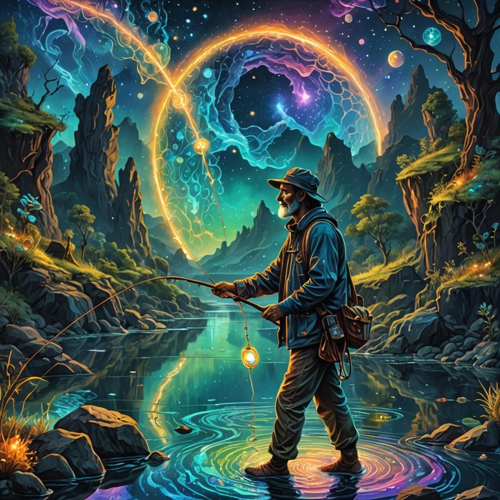 Fishing in the River Styx: Cosmic Illustration