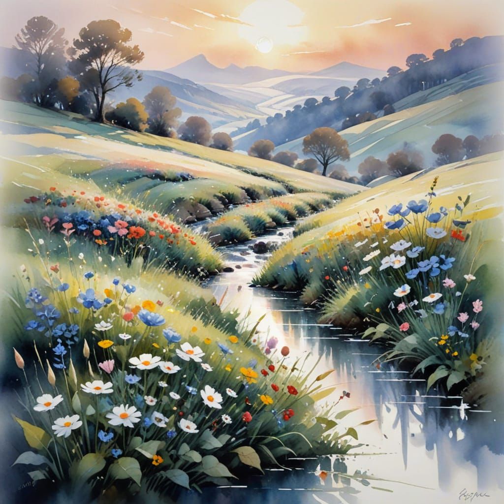 Whimsical Equinox Landscape Blends Winter and Spring