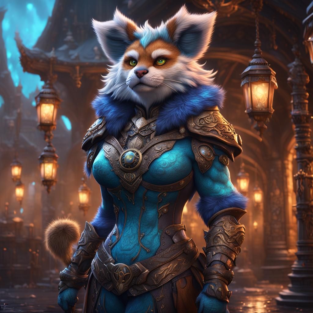Detailed Furry Female Character in Fantasy Concept Art