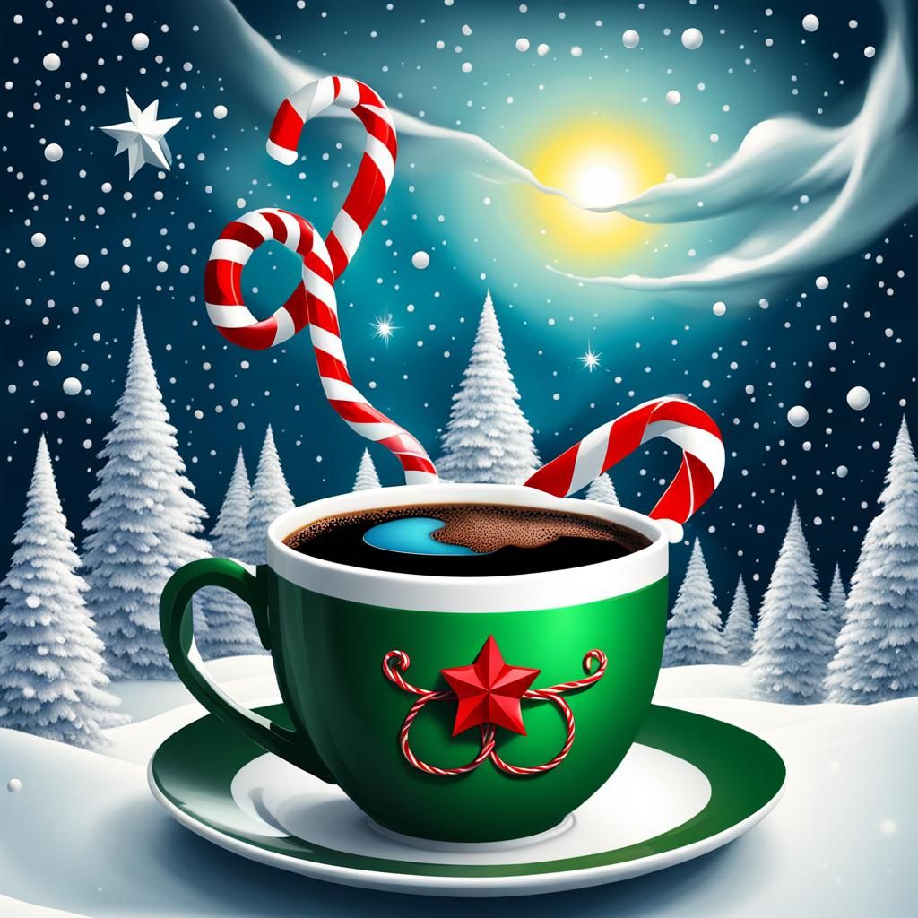 Surreal Christmas Coffee Cup