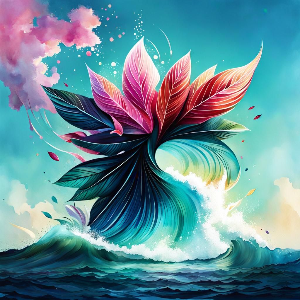 Whimsical Name Design with Magical Watercolour Elements