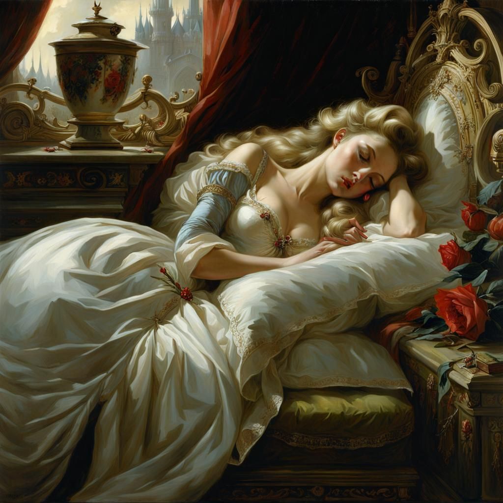 Horror Sleeping Beauty Inspired by Classical Art