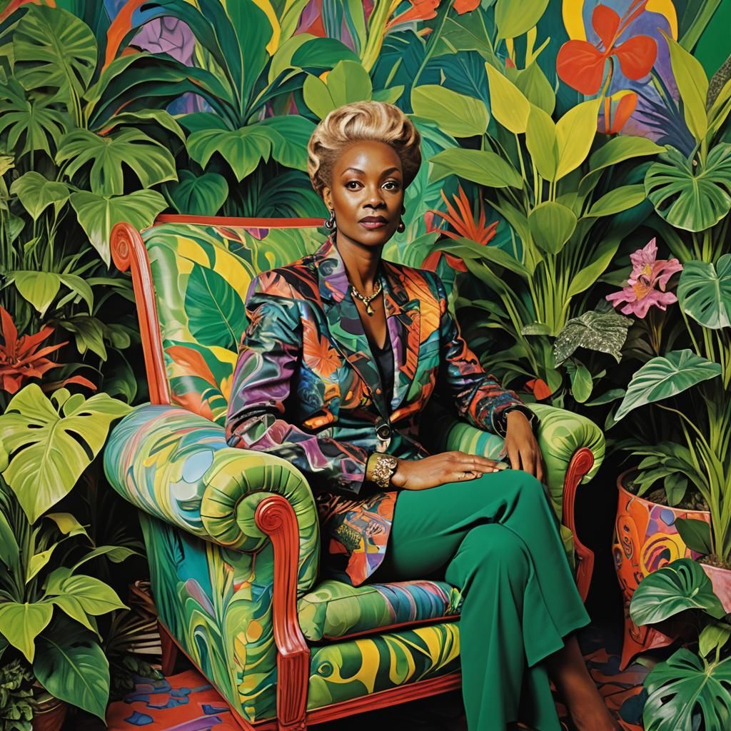 Jessica Fletcher in Vibrant Neo-Expressionist Style