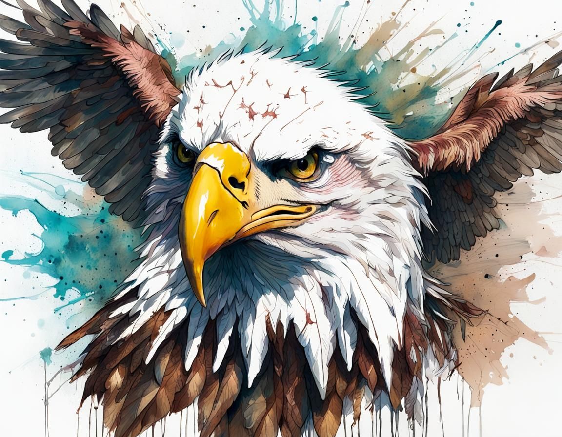 Striking Bald Eagle, majestic bird