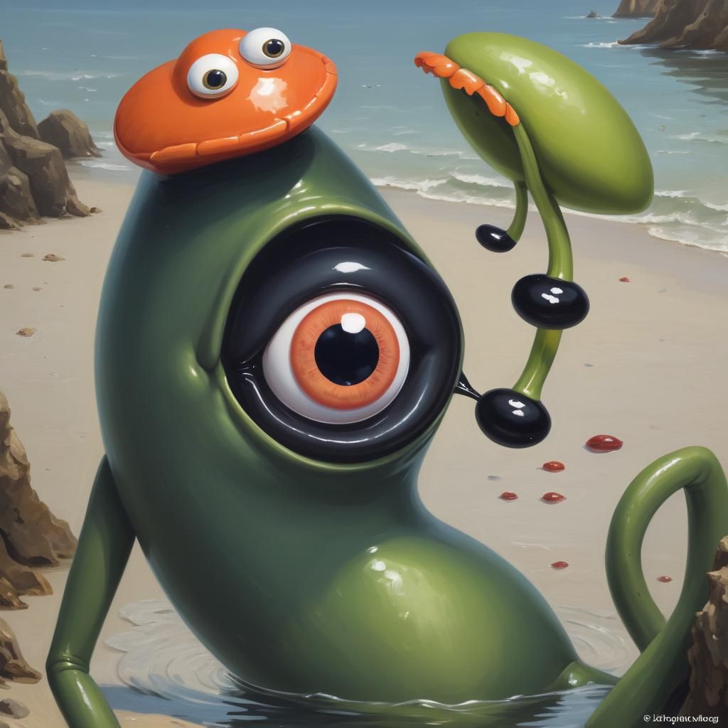 Humorous Googly-Eyed Shrimp: A Funny Masterpiece