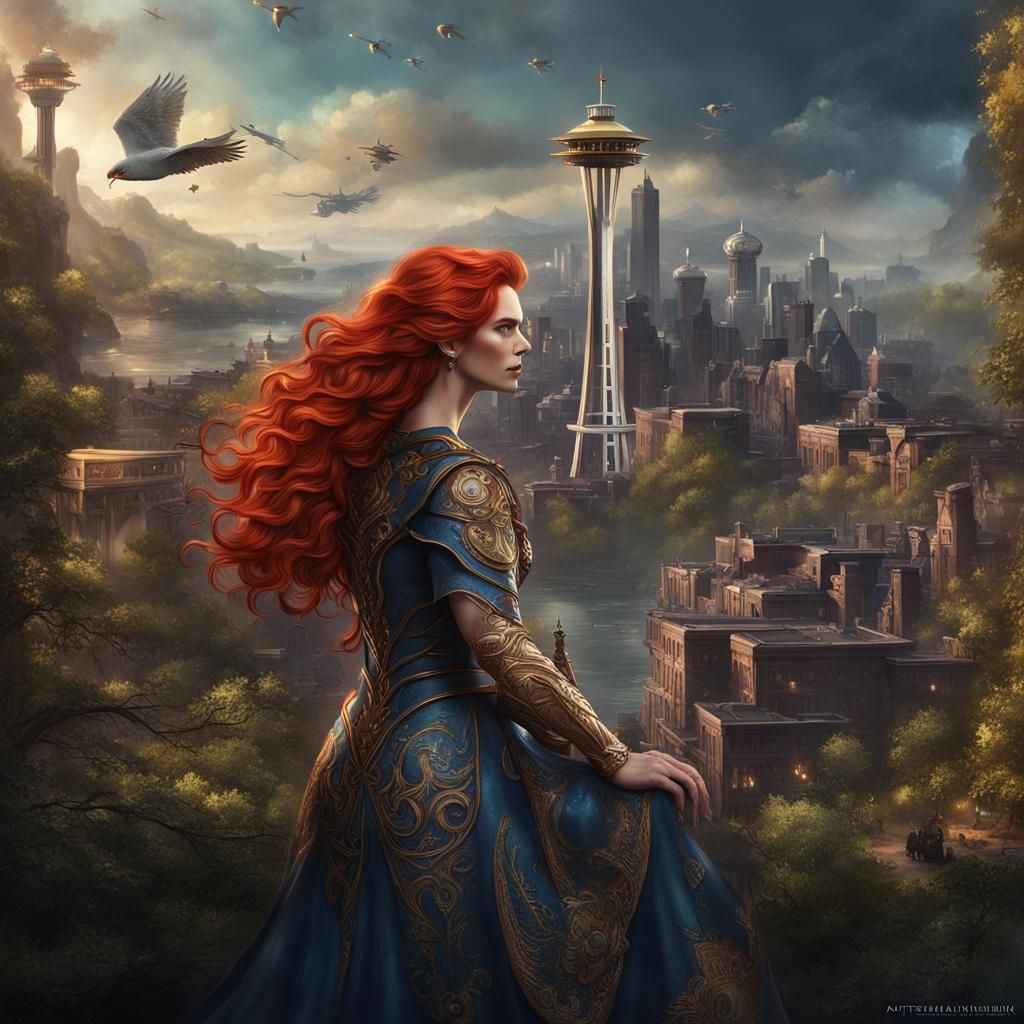 Seattle Redhead Graphic Designer: Fantasy Art Portrait
