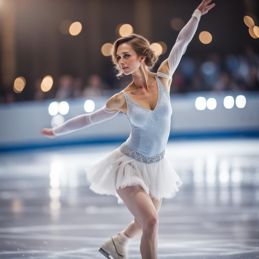 Serene Ice Skater in Natural Light Photograph