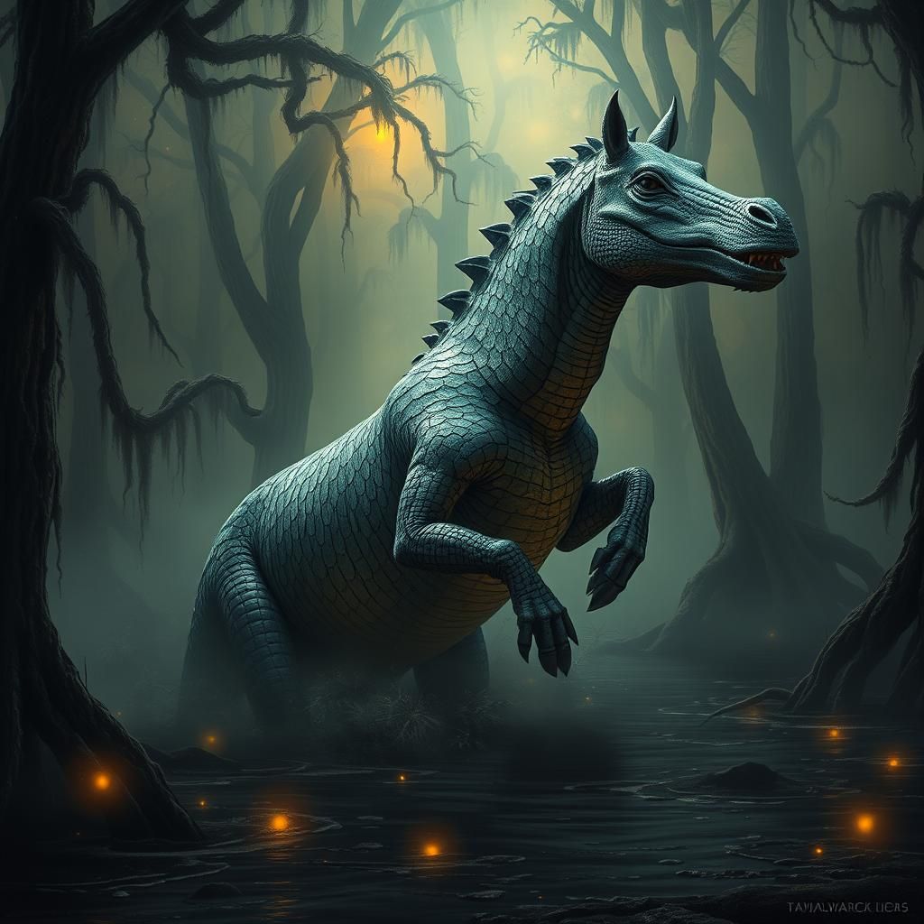 Horse-Crocodile Hybrid Emerges in Surreal Biomechanical Land...