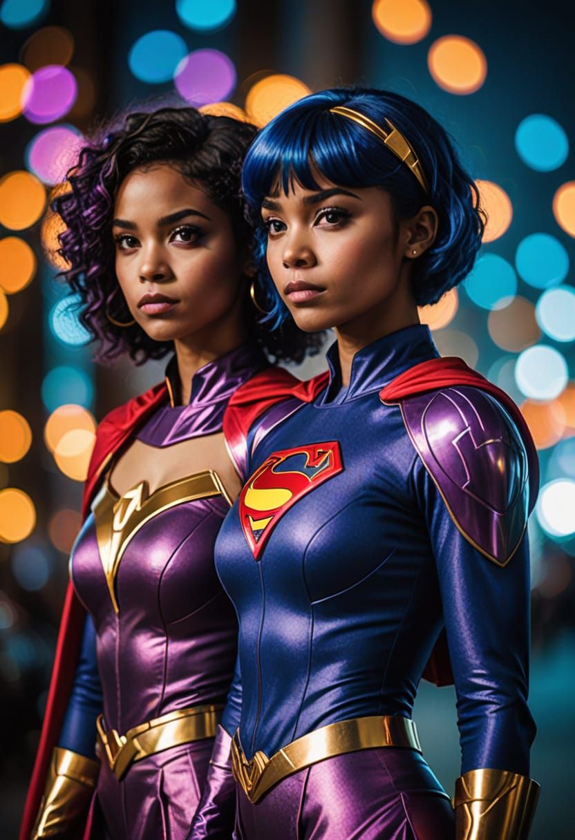 DC Wonder Twins in High-Fashion Superhero Photography
