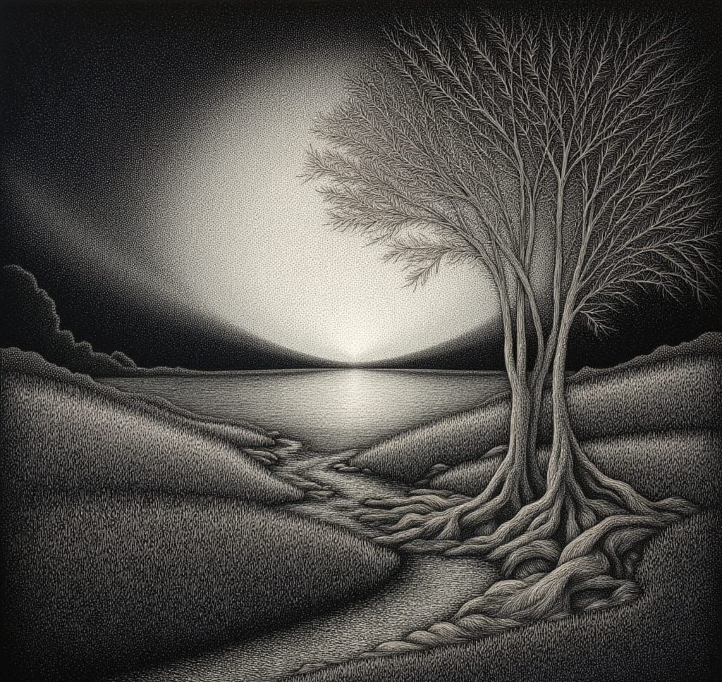 Scratch Art Landscape