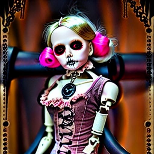 Steampunk Zombie Doll with Clockwork Heart