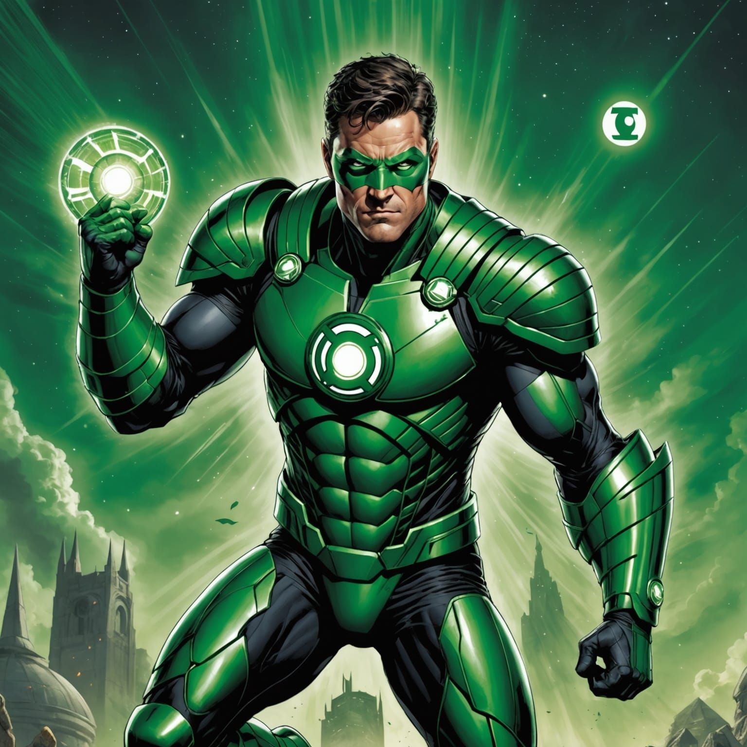 Green Gladiator in Ancient Armor