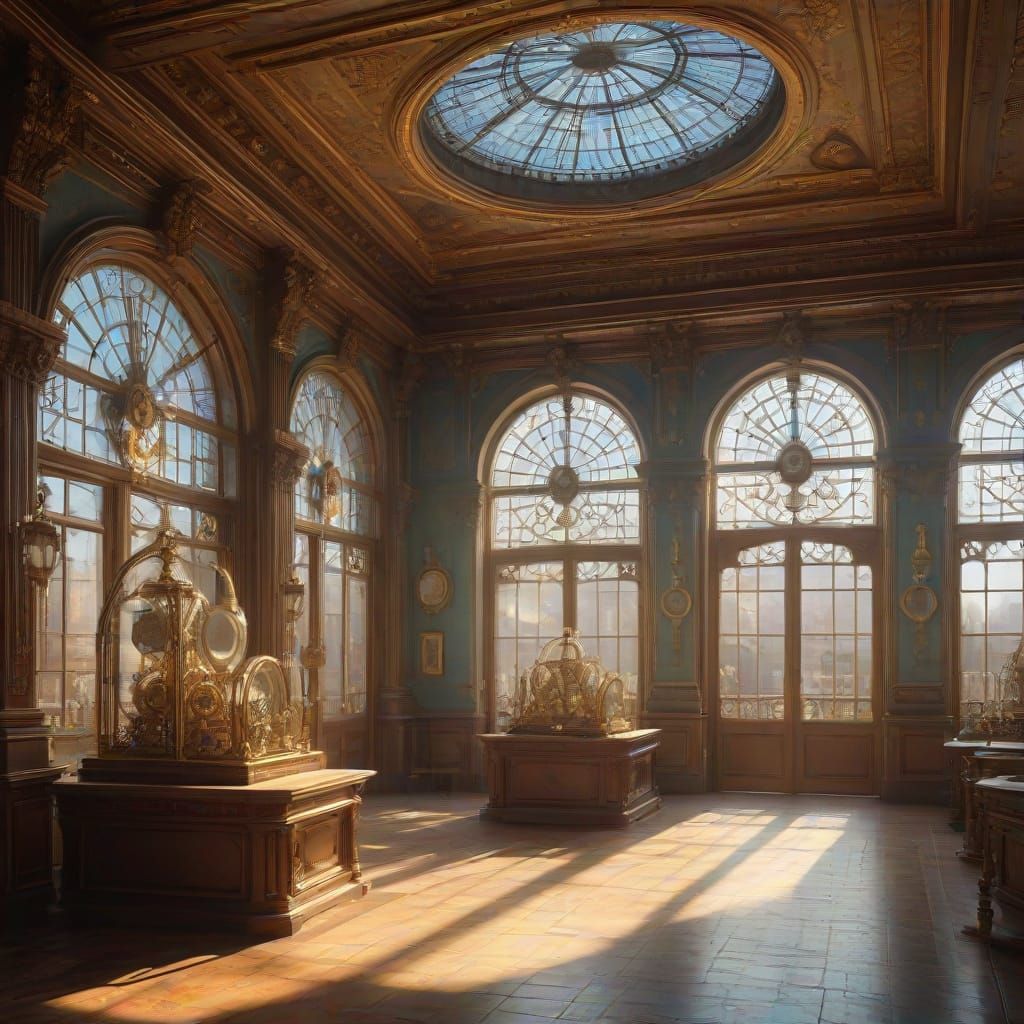 Grand Emporium in Ancient Palace with Timepieces