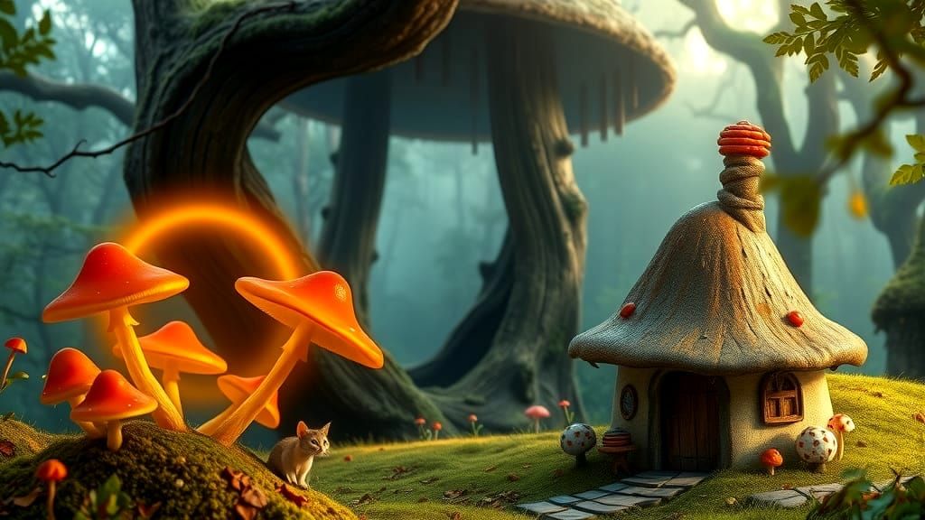 Mushrooms in Enchanted Forest