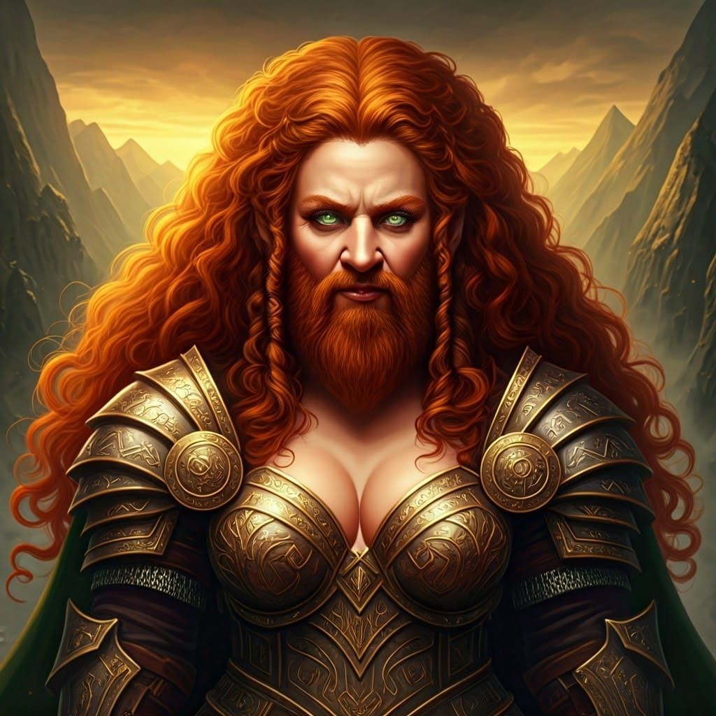 Glowing Goddess of Middle Earth: Elegant Dwarf Warrior with ...