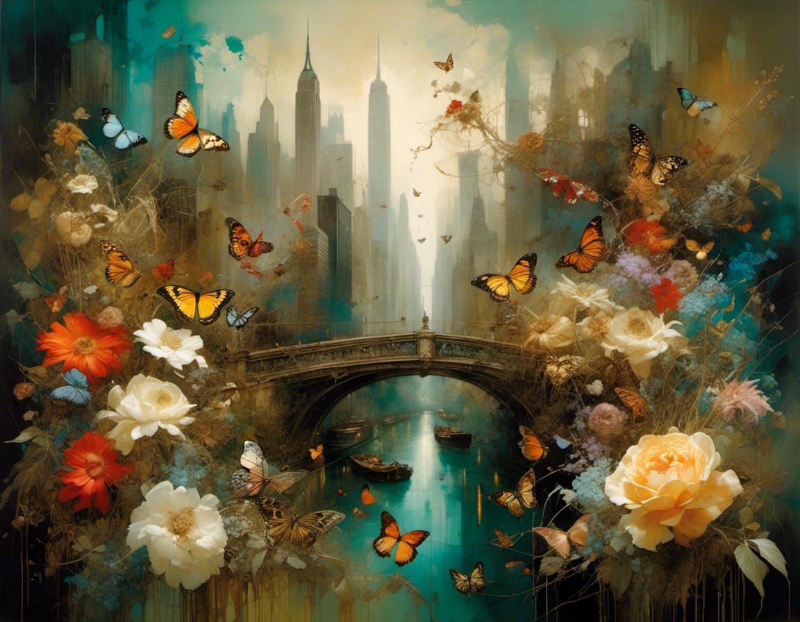 Flower Surrealism: Skyline of New York