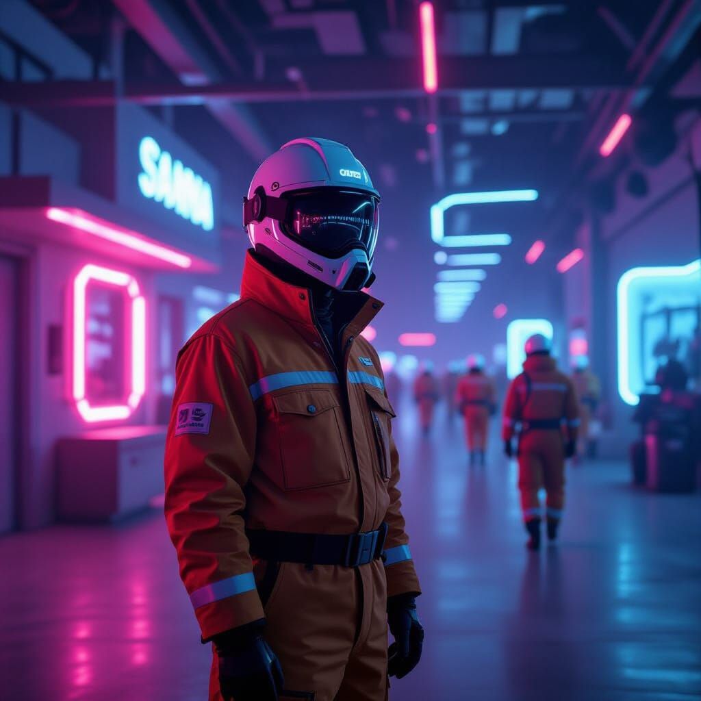 Futuristic Human Farm in Dystopian Year 3000