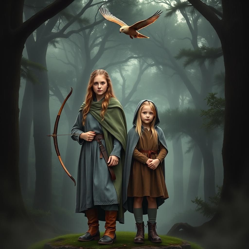 Medieval Sisters in Primeval Forest, Ethereal Glow