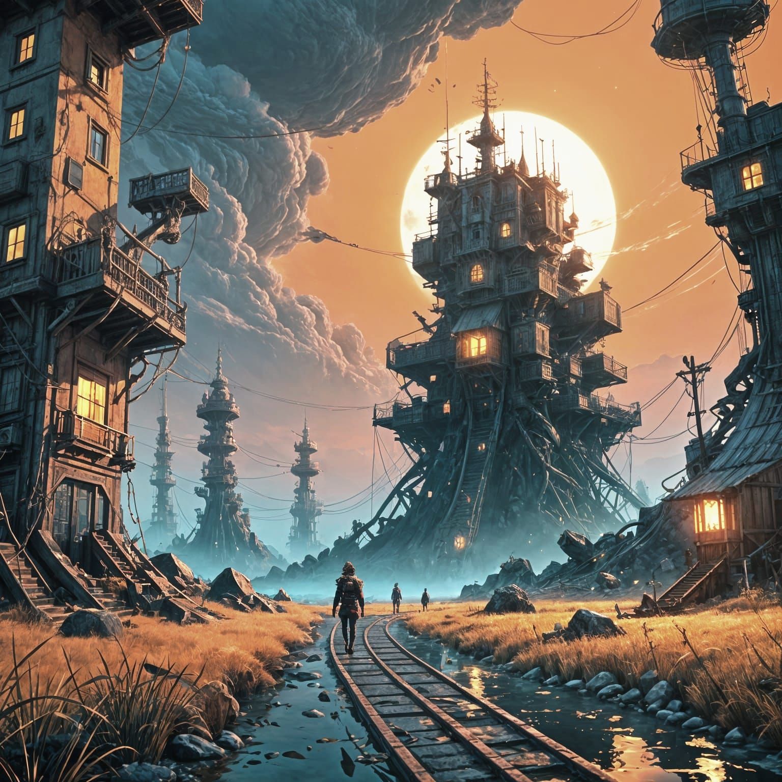 Vibrant Futuristic Metropolis