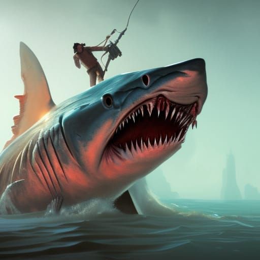 Jaws Concept Art in Hyperdetailed Style