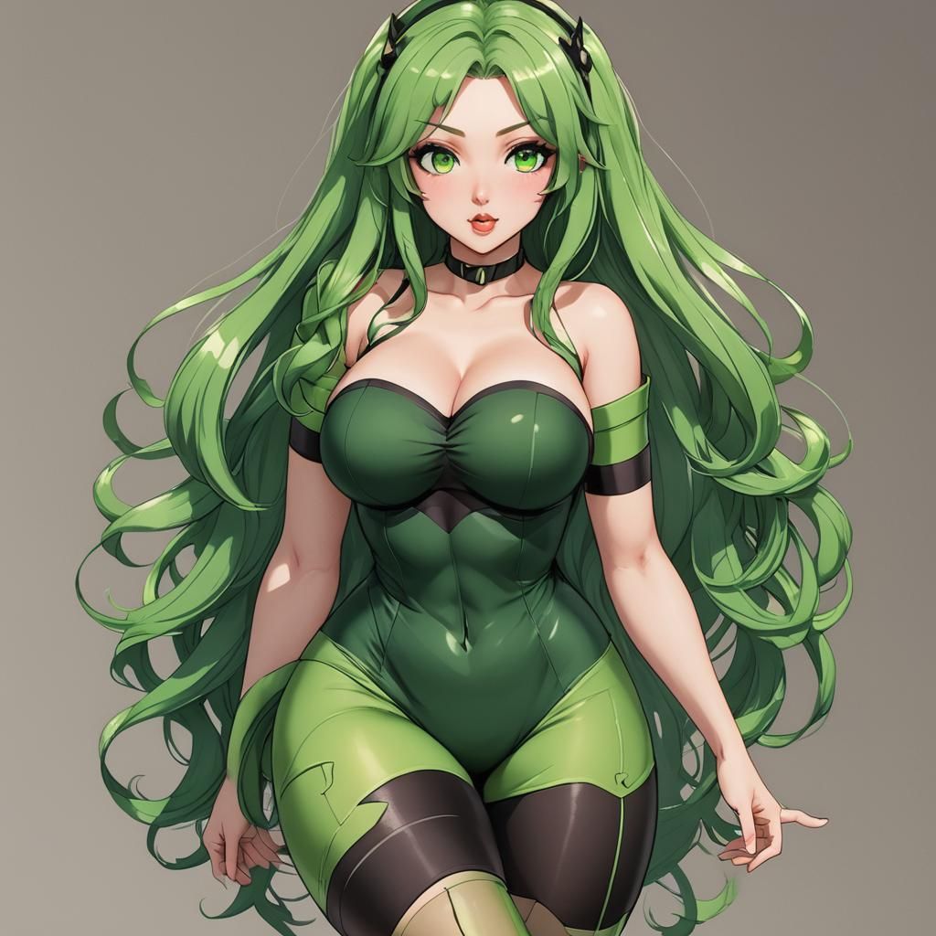 Anime Girl with Hourglass Figure in Unreal Engine 5 Art