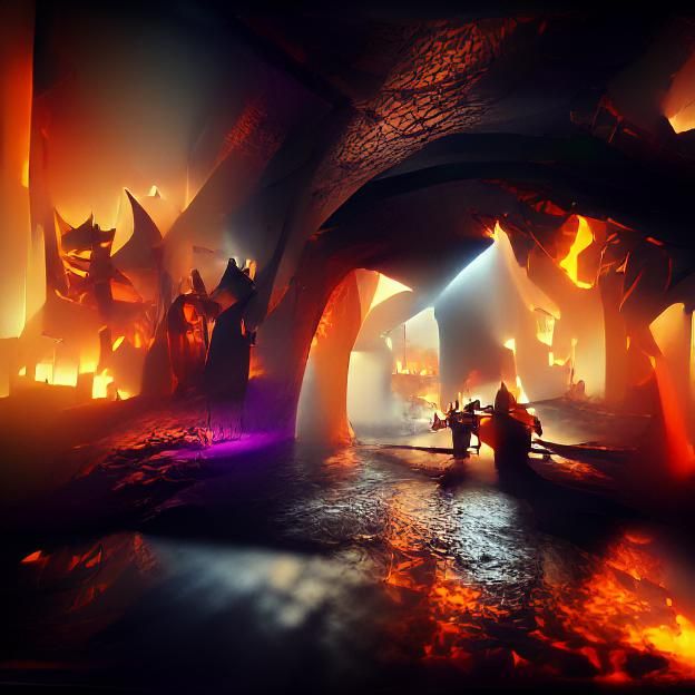 Fires of the Underworld: Digital Illustration