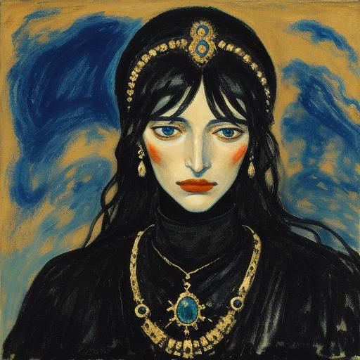 Tormented Soul: Expressionist Portrait of Isolation