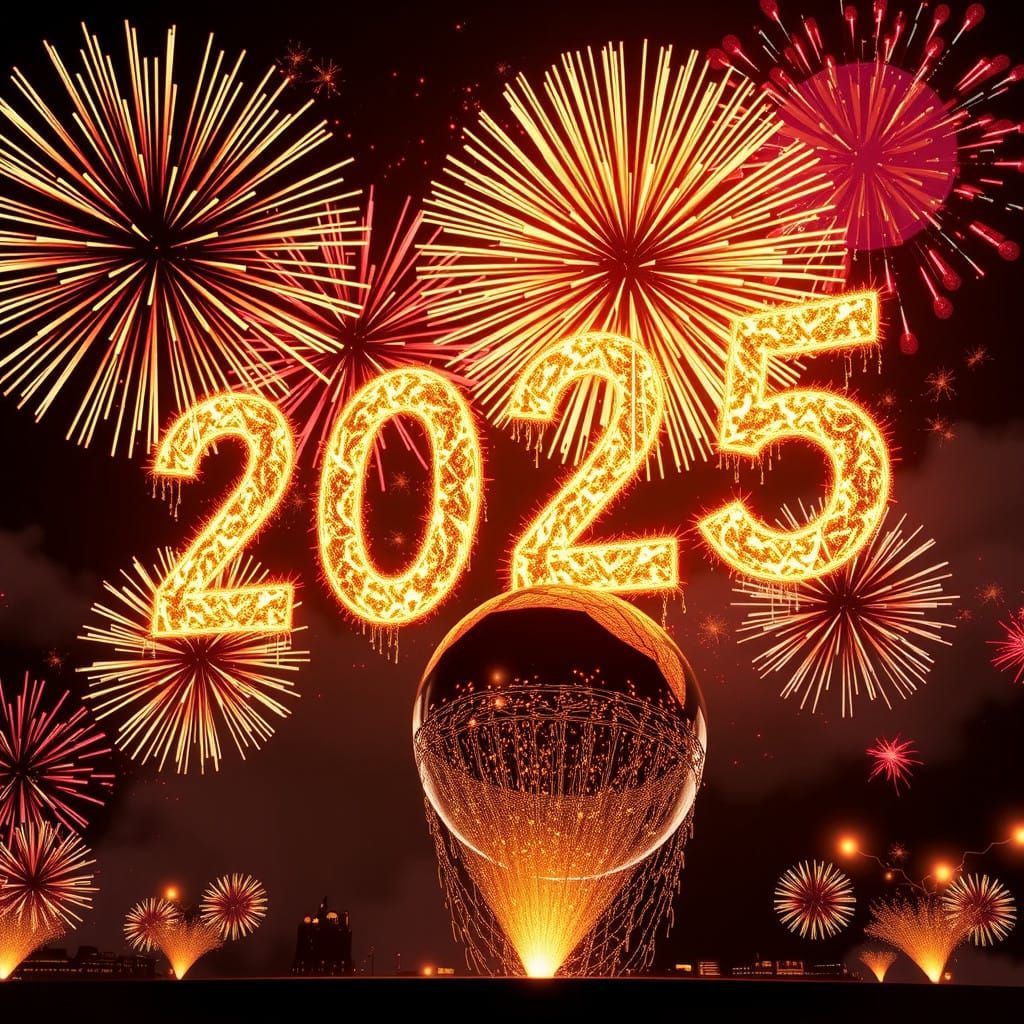 Golden Anniversary Fireworks Celebration in a Fantastical Re...