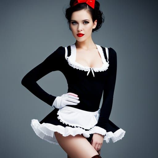 Girl in French Maid Uniform